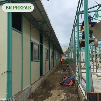 Sanwich Panel Prefab Steel House For Worker Camp