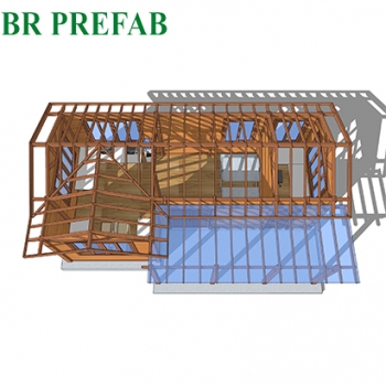 Anti Corrosion and Anti warm Modern Prefab Pine Wooden House