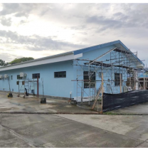 Prefab steel frame building with ALC panel 