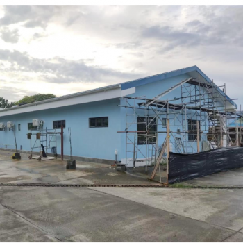 Prefab steel frame building with ALC panel 
