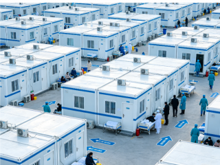 Flat pack container house for Corona virus hospital
