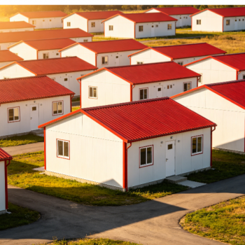 Modern Prefabricated Homes With Anti Fire Rock Wool Panel 